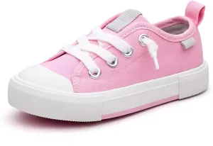 Weestep Kids' Cotton Slip-On Canvas Sneakers - Fashion Casual Shoes with Optional Laces for Girls, Boys, Toddler and Little Kid