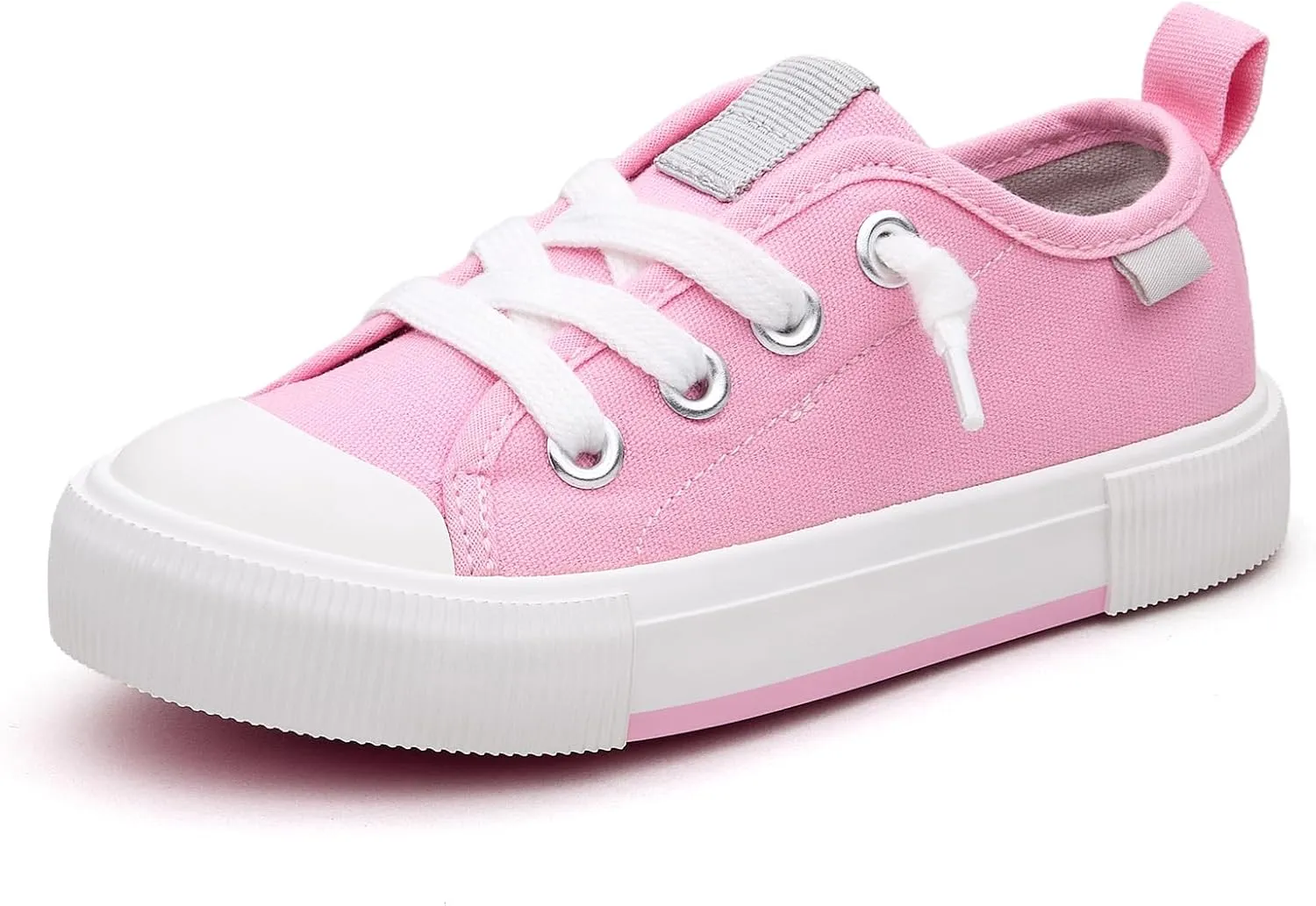 Weestep Kids' Cotton Slip-On Canvas Sneakers - Fashion Casual Shoes with Optional Laces for Girls, Boys, Toddler and Little Kid