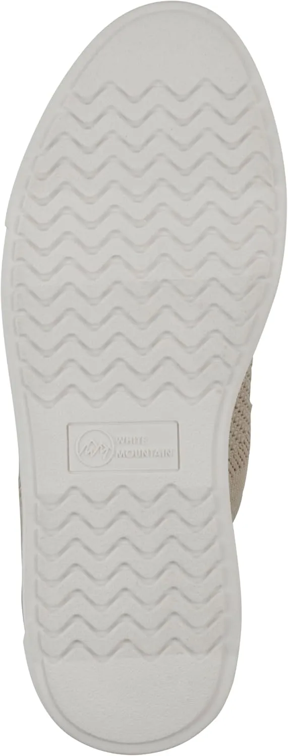 WHITE MOUNTAIN Women's Uncut Knit Lace-Up Sneaker