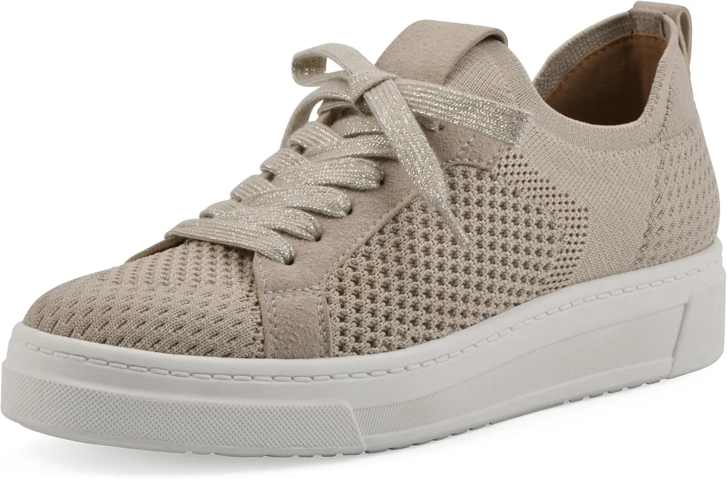 WHITE MOUNTAIN Women's Uncut Knit Lace-Up Sneaker