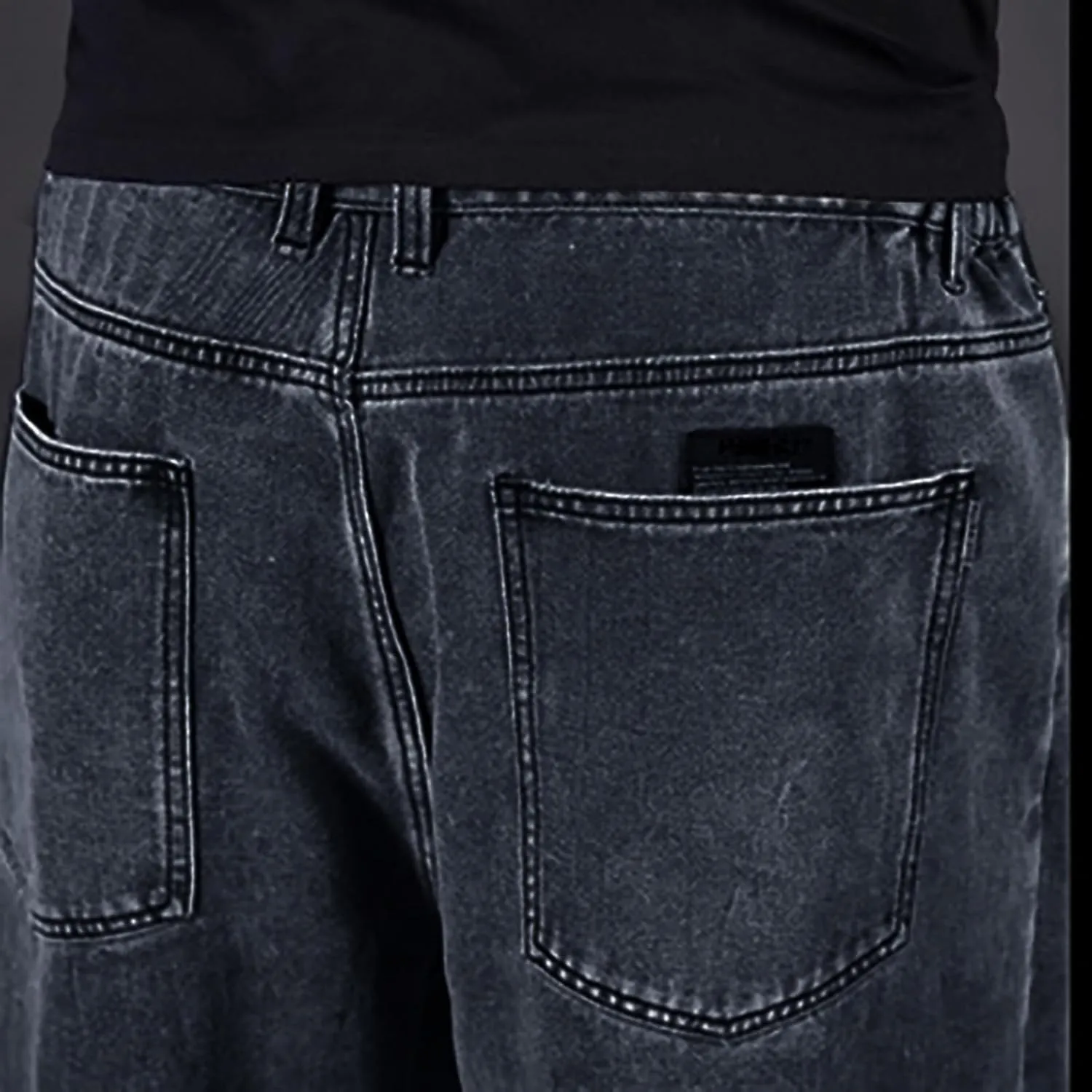 Wide Leg Streetwear Jeans for Men Joggers Loose Baggy Hip Hop Denim Pants Stylish Vintage Baggy Elastic Waist Jeans