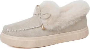 Winter Boots For Women 2024 Snow Boots Warm Ankle Booties Slip On Outdoor Fur Lined Comfortable Fashion Loafers Shoes