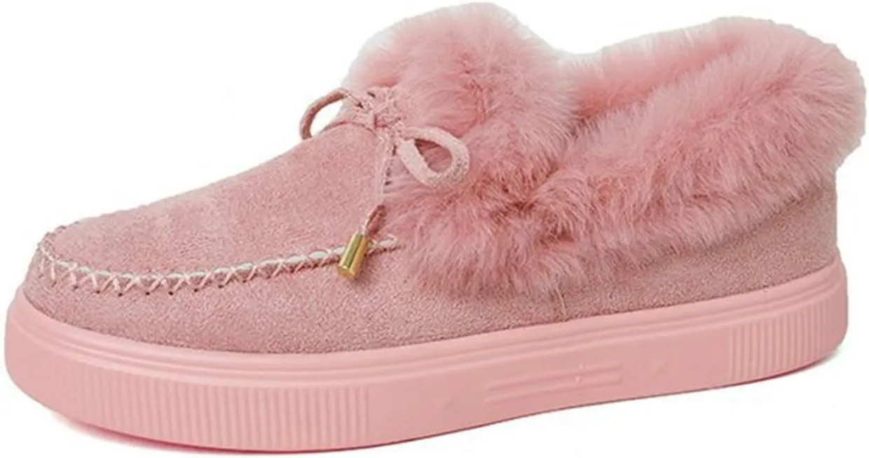 Winter Boots For Women 2024 Snow Boots Warm Ankle Booties Slip On Outdoor Fur Lined Comfortable Fashion Loafers Shoes