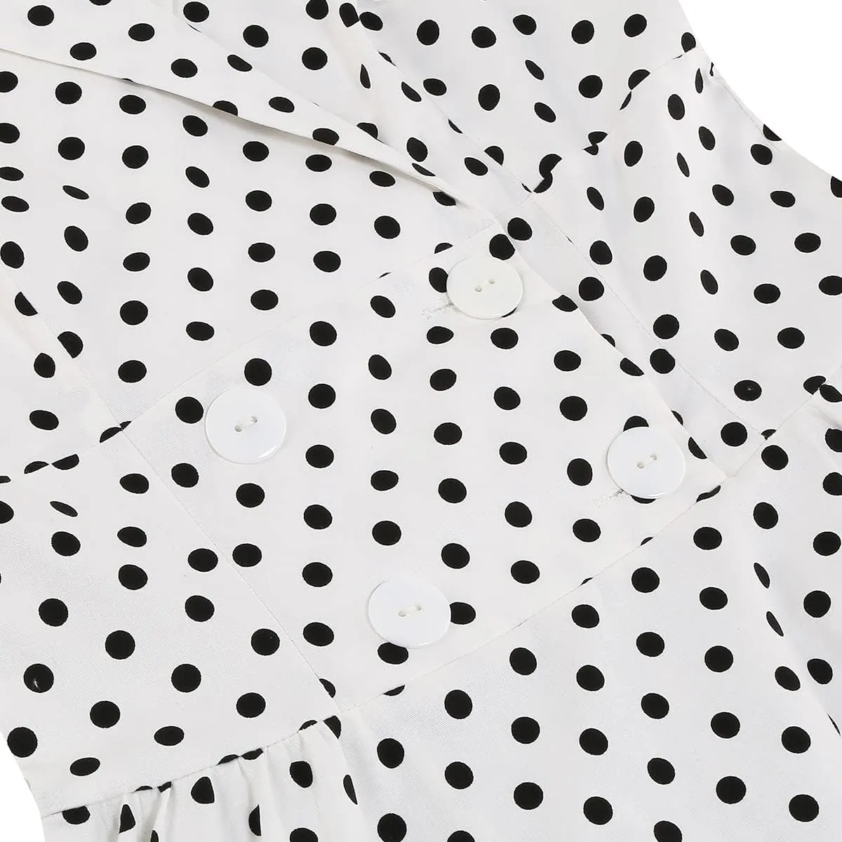 Women 50s 60s Vintage Sleeveless Cocktail Swing Dress 1950s Polka Dot Floral Audrey Rockabilly Prom Party Dress with Belt