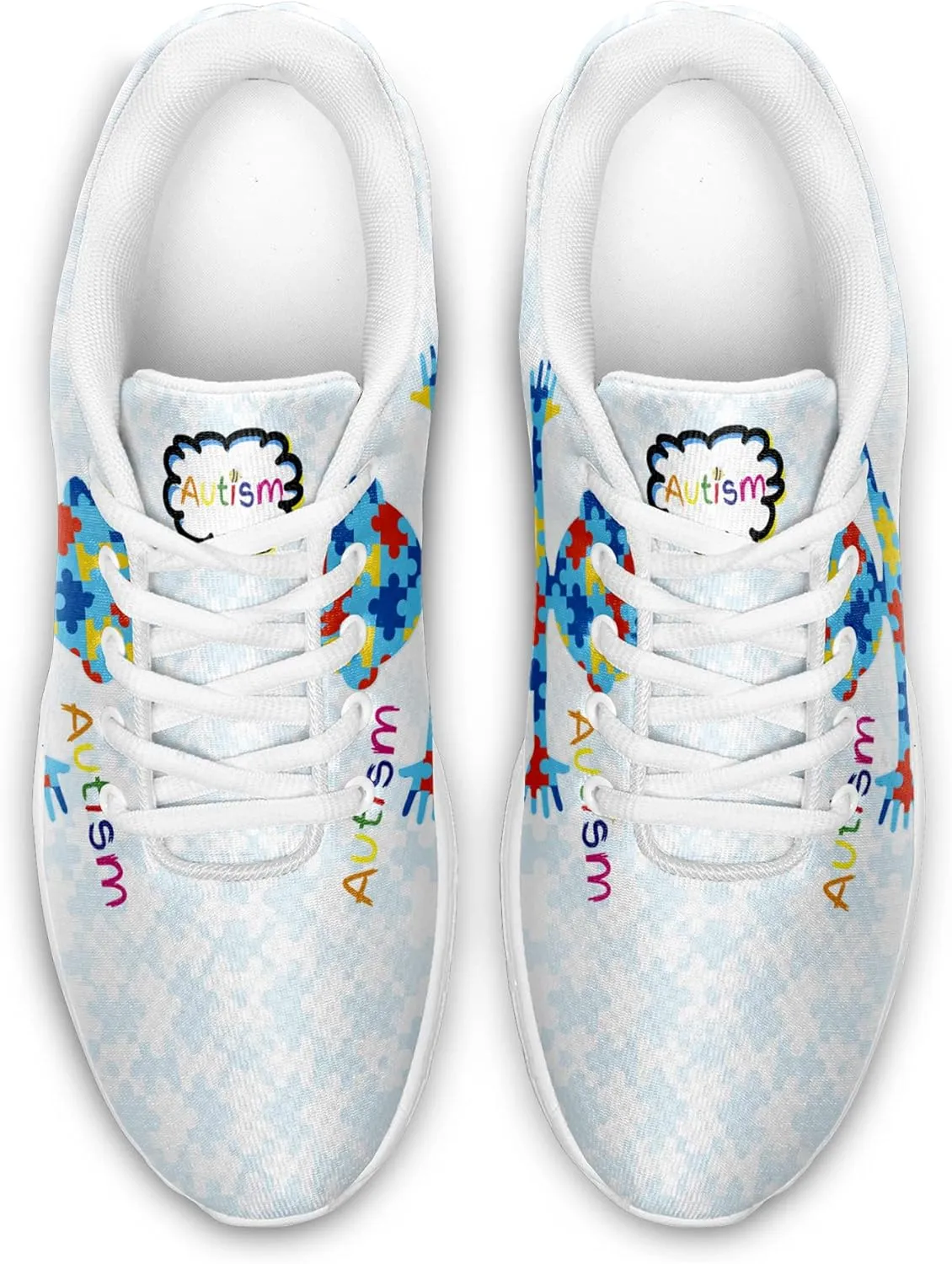 Women Casual Shoes,Autism Awareness Sneaker Slide On Comfort Lightweight Athletic Casual Tennis Gym Sneakers for Women