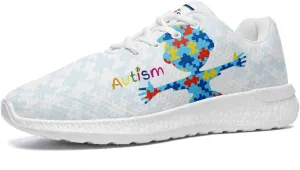 Women Casual Shoes,Autism Awareness Sneaker Slide On Comfort Lightweight Athletic Casual Tennis Gym Sneakers for Women