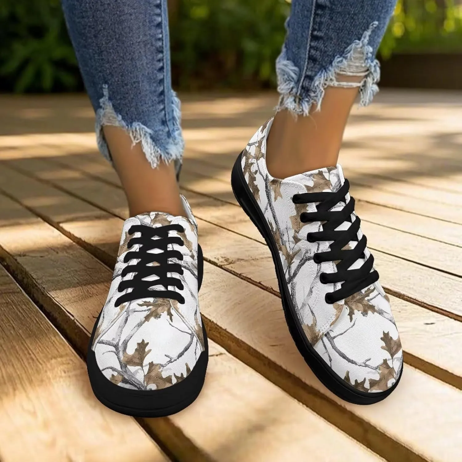 Women Classic Fashion Sneakers Lace Up Low Top Canvas Casual Sneakers Lightweight Breathable Comfort Wide Toe Shoes