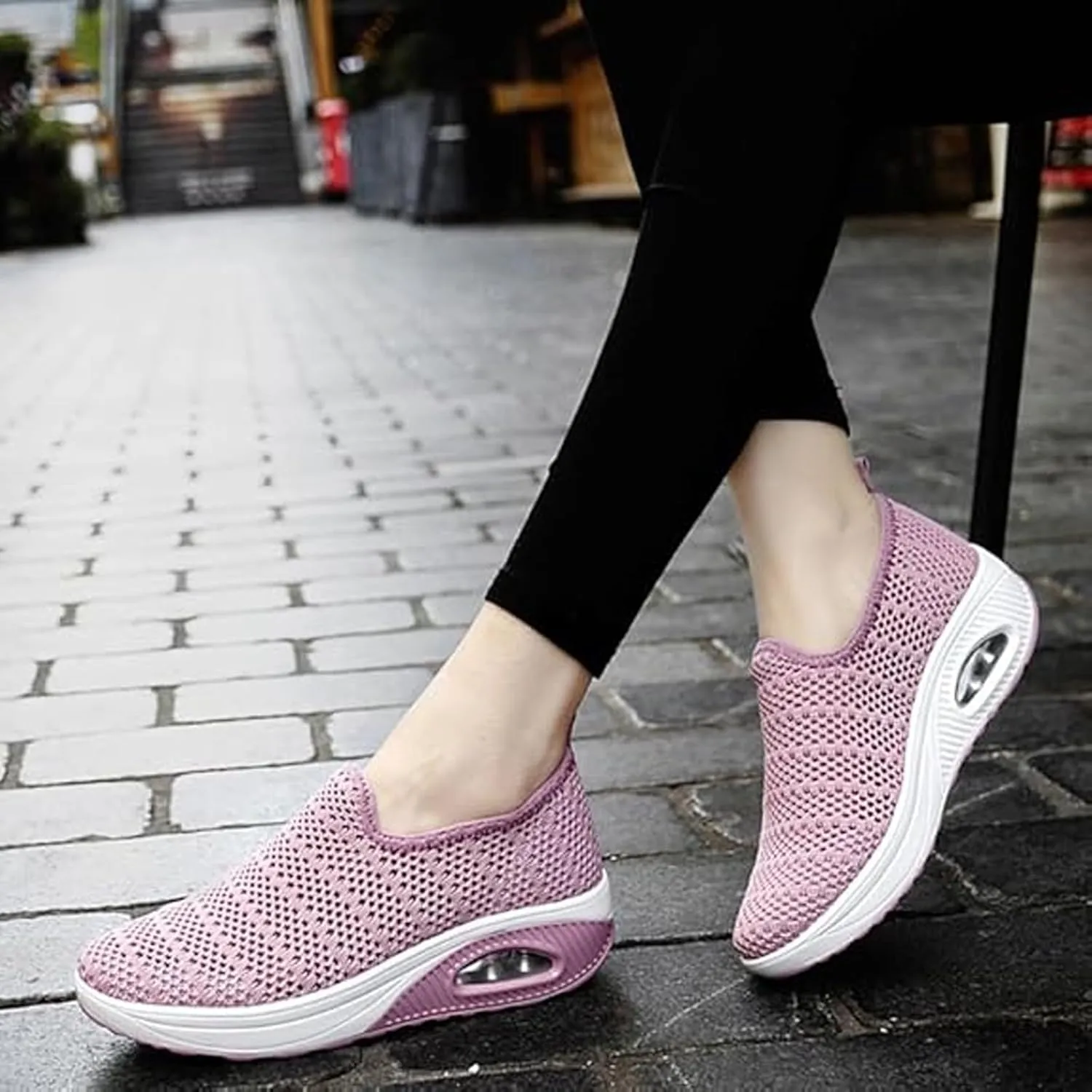 Women Orthopedic Shoes Summer Sports Comfortable Casual Shoe Lightweight Handsfree Slip On Walking Woven 2025 New Women's Mesh Breathable Soft Sole Footwear Sneakers