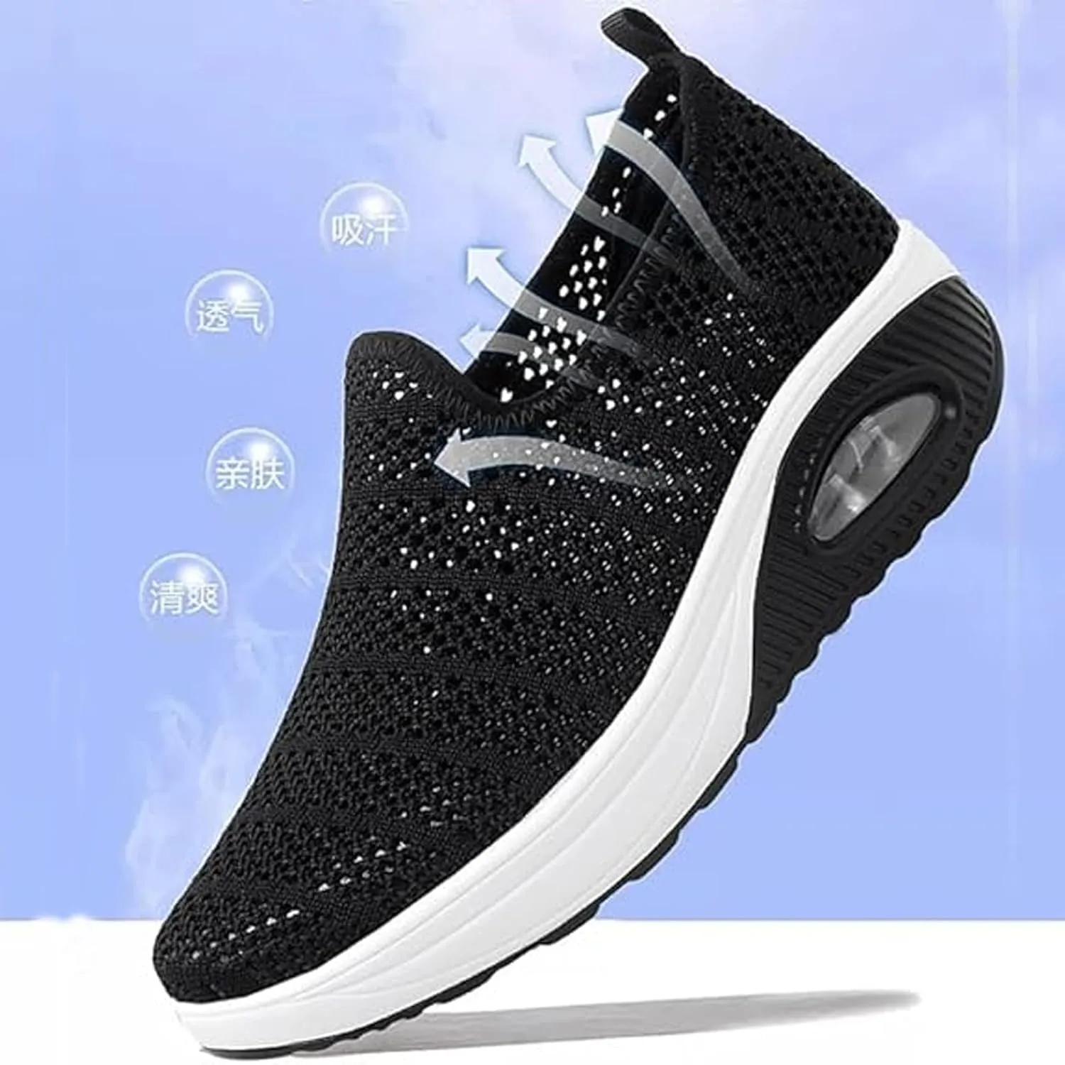 Women Orthopedic Shoes Summer Sports Comfortable Casual Shoe Lightweight Handsfree Slip On Walking Woven 2025 New Women's Mesh Breathable Soft Sole Footwear Sneakers