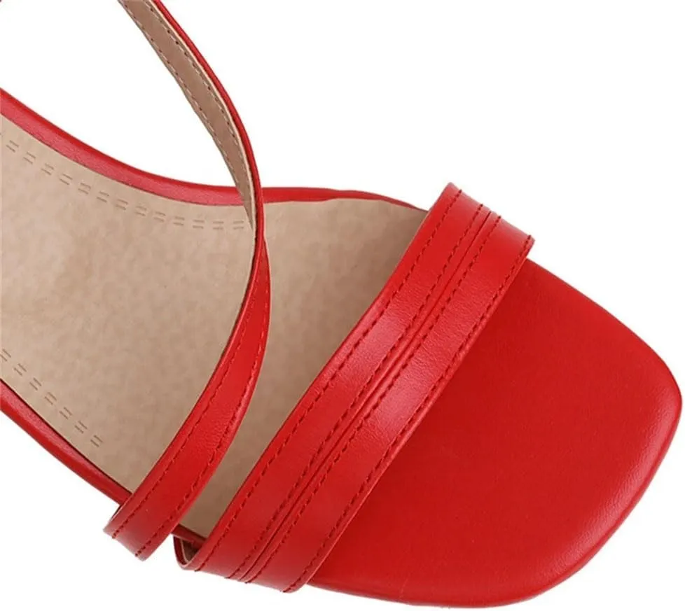 Women Sandals Peep Toe Ankle Strap Block Heels Non-Slip Sole Fashion With Medium Heel And Sexy Style Sandals