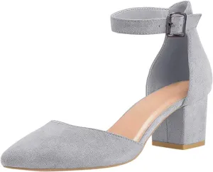 Women Strappy High Heels Open Toe Ankle Strap Chunky Heel Sandals Comfortable Wedding Party Dress Shoes