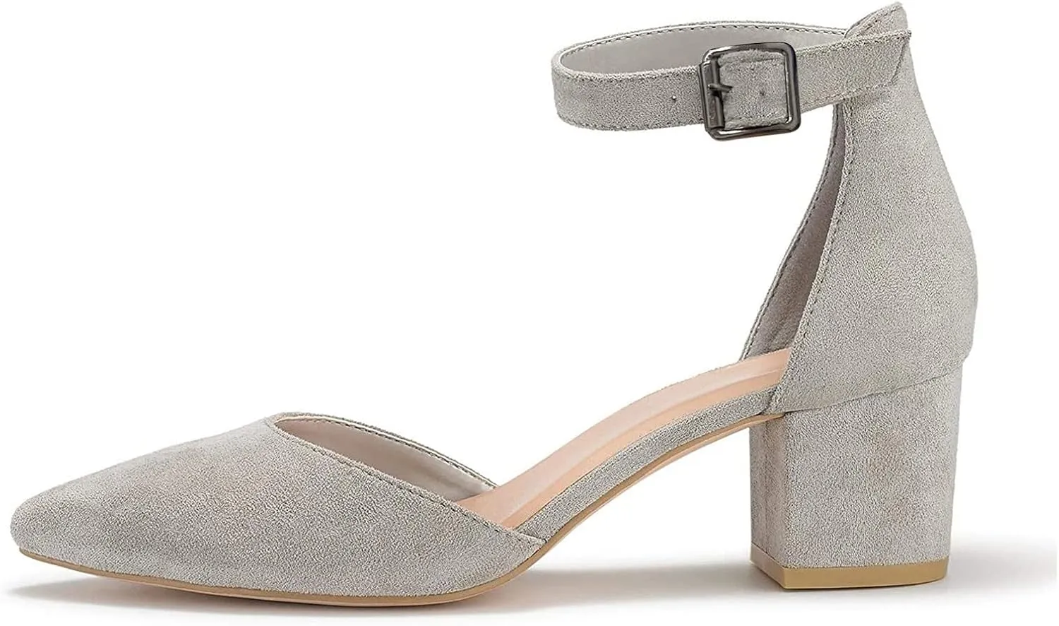 Women Strappy High Heels Open Toe Ankle Strap Chunky Heel Sandals Comfortable Wedding Party Dress Shoes
