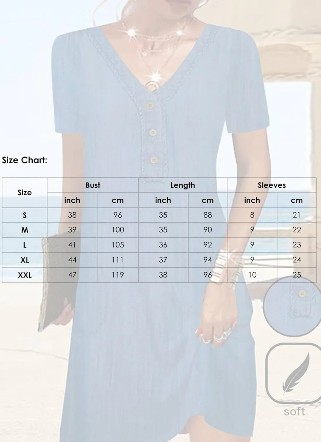Womens 2025 Summer Blue Short Dress V Neck Short Sleeve Button Ruffle Casual Beach Vacation Party Mini Dress