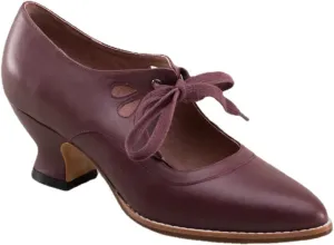 Women's Chunky Heel Lace Up Oxfords Pointed Toe Mid Chunky Heel Brogues Casual Saddle Shoes Comfortable Wingtip High Heel Pumps Shoes