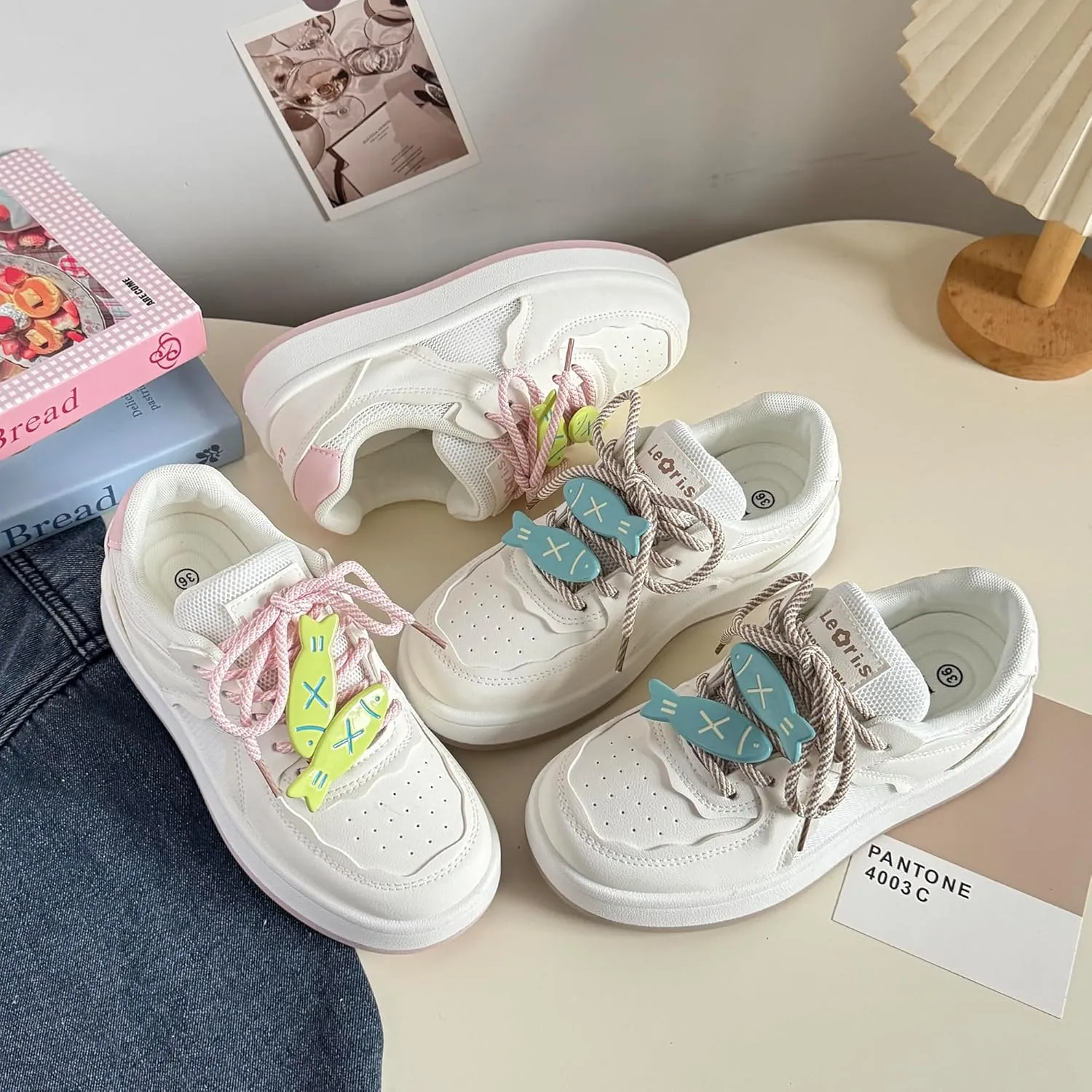 Women's Chunky Platform Sneakers Cute Y2K Cushioned Walking Shoes for Casual College & Daily Comfort