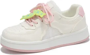 Women's Chunky Platform Sneakers Cute Y2K Cushioned Walking Shoes for Casual College & Daily Comfort