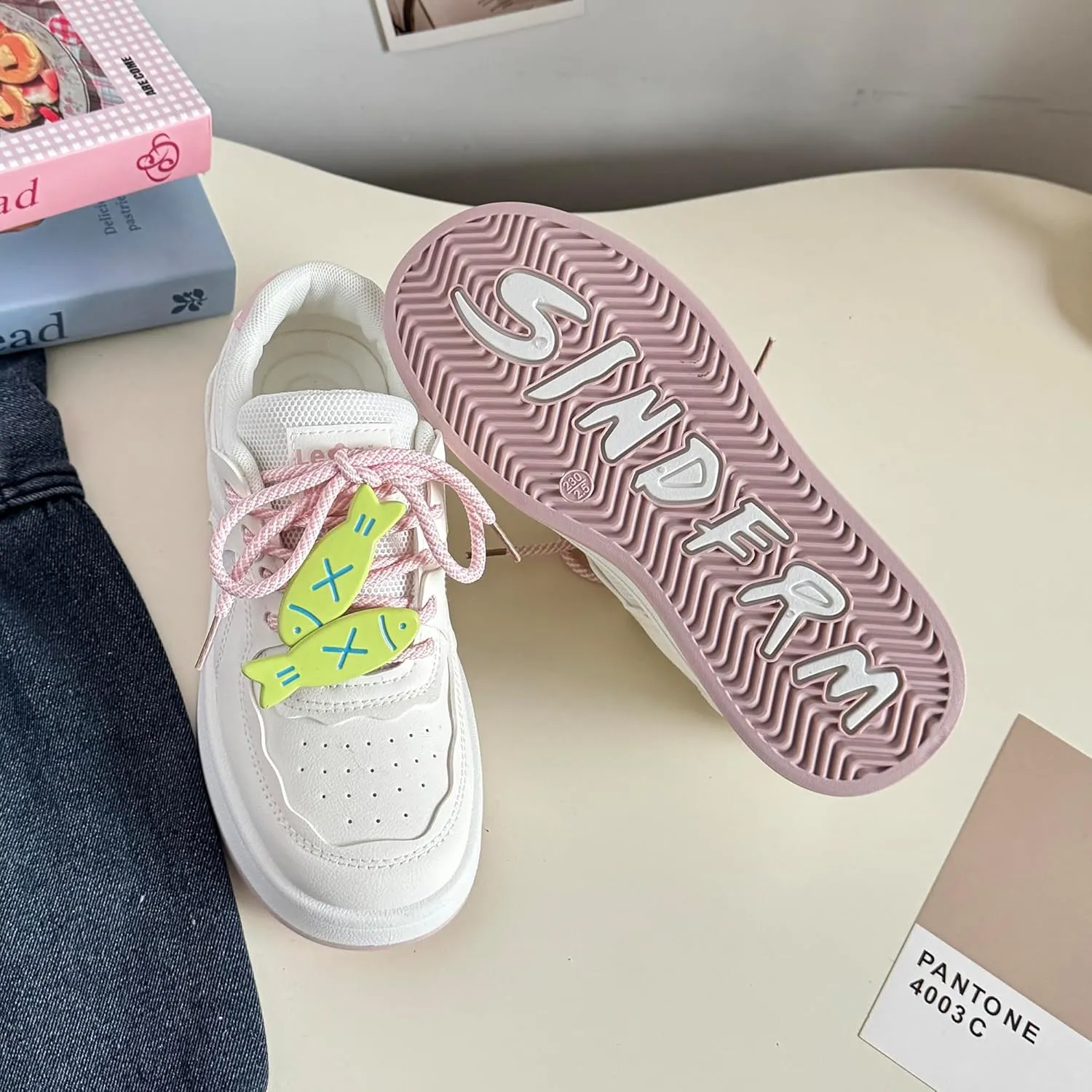 Women's Chunky Platform Sneakers Cute Y2K Cushioned Walking Shoes for Casual College & Daily Comfort