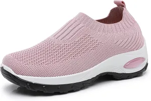 Women's Comfort Orthopedic Sneakers with Arch Support - Breathable Knitted Mesh Slip-On Walking Shoes | Comfort Lightweight Sock Sneakers for Women