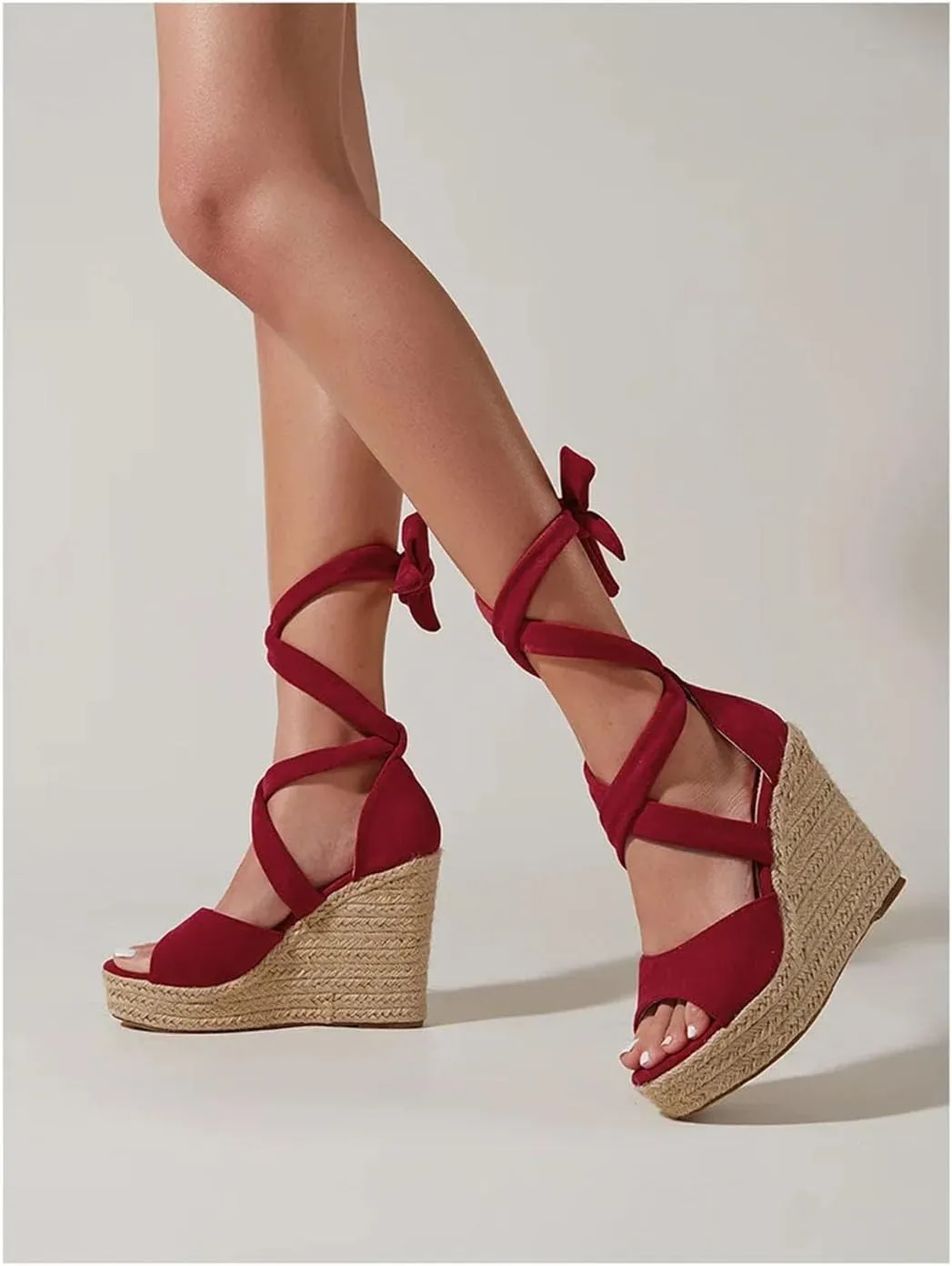 Women's Elegant Wedge Sandals Open Toe Ankle Strap Comfortable Platform Office Casual Pumps
