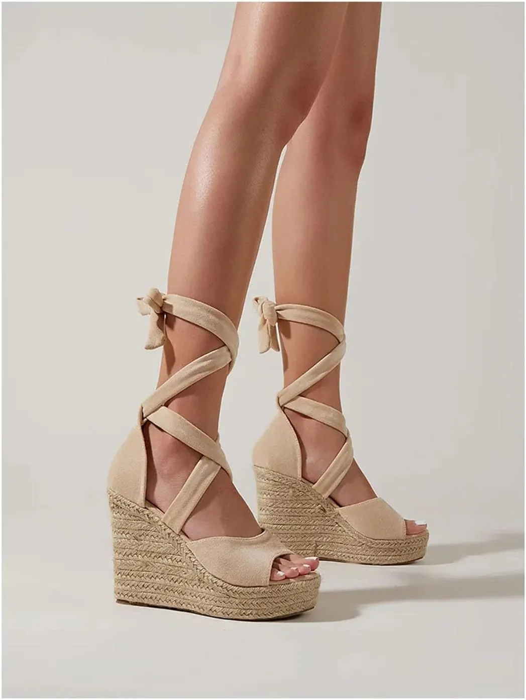 Women's Elegant Wedge Sandals Open Toe Ankle Strap Comfortable Platform Office Casual Pumps