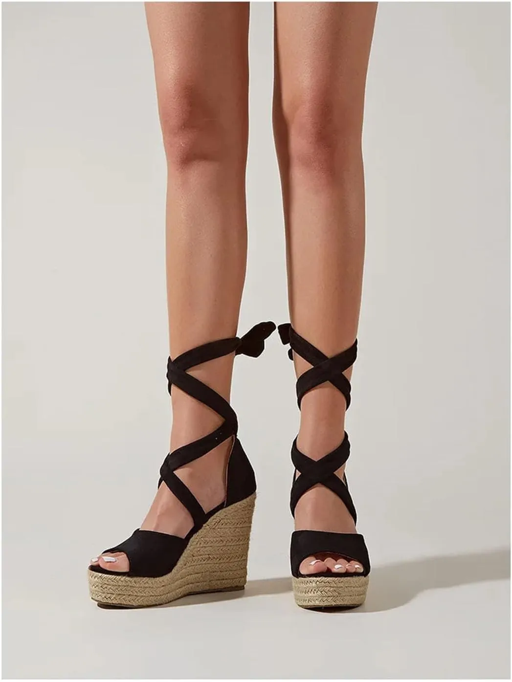 Women's Elegant Wedge Sandals Open Toe Ankle Strap Comfortable Platform Office Casual Pumps