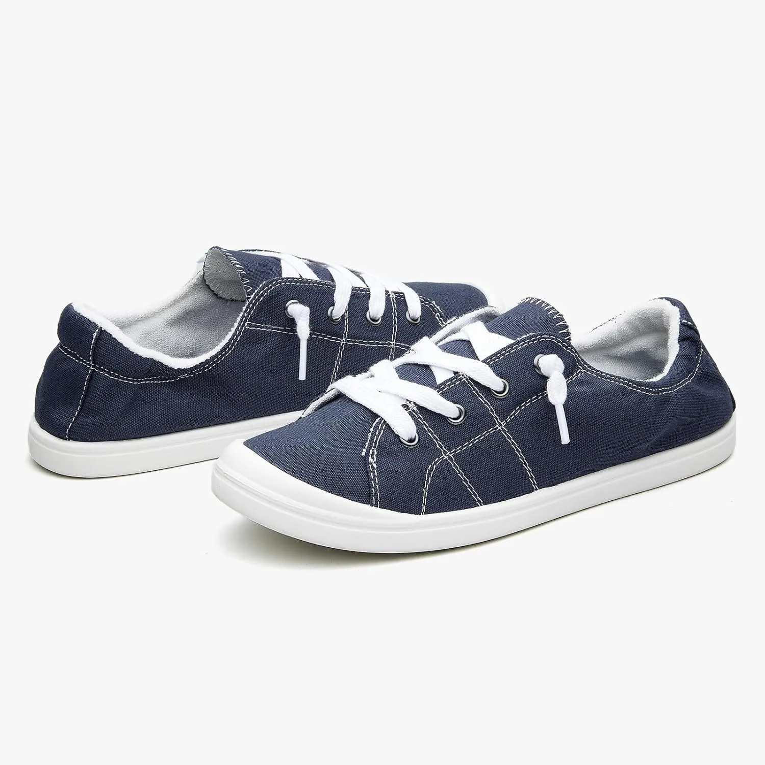 Women's Fashion Casual Slip-On Sneakers Comfort Lightweight Low Top Canvas Shoes