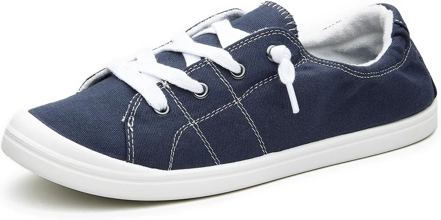Women's Fashion Casual Slip-On Sneakers Comfort Lightweight Low Top Canvas Shoes
