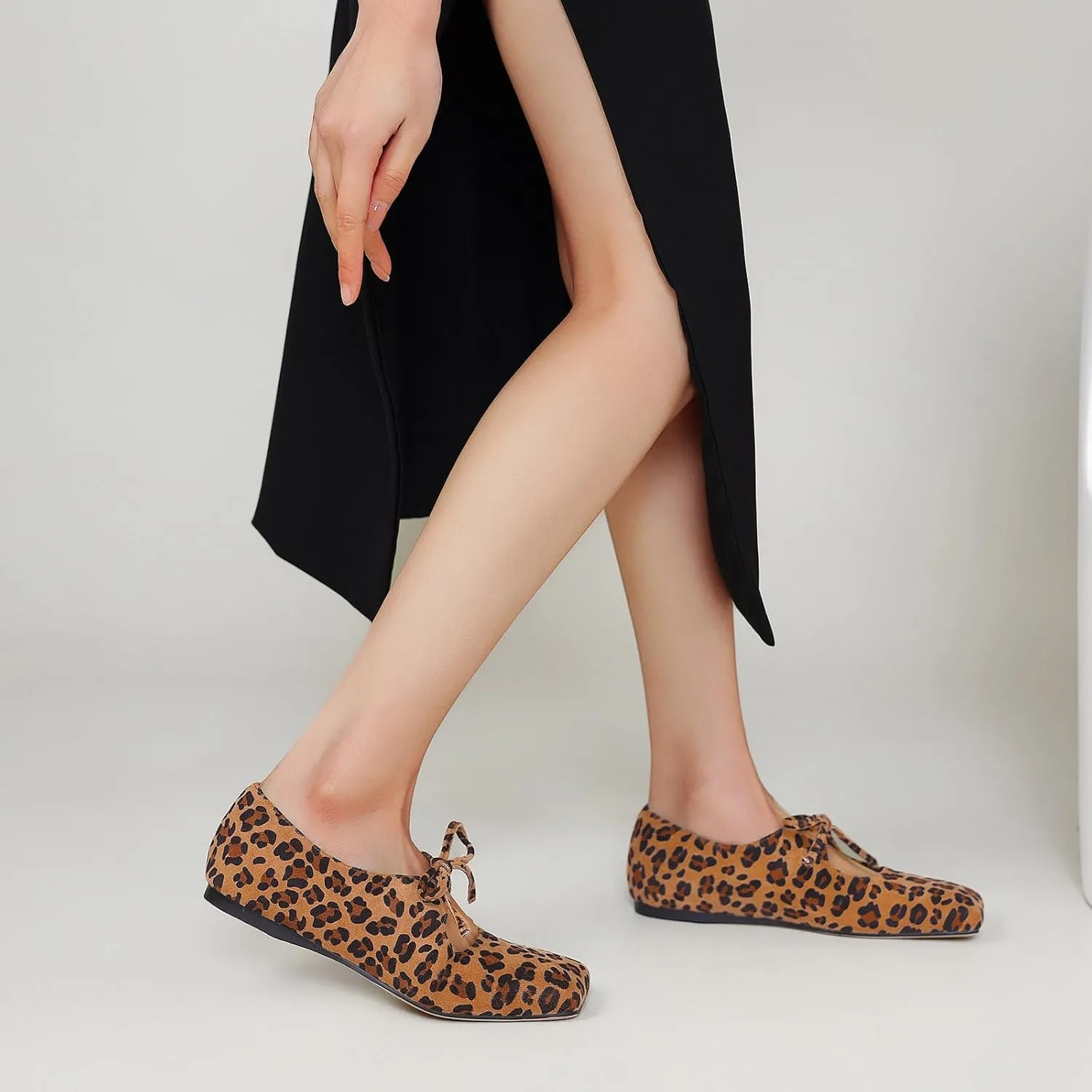 Women's Flats Soft Faux Leather Mary Jane Flats Comfortable Ballet Flats Business Casual Work Square Toe Slip On Dress Mary Jane Shoes