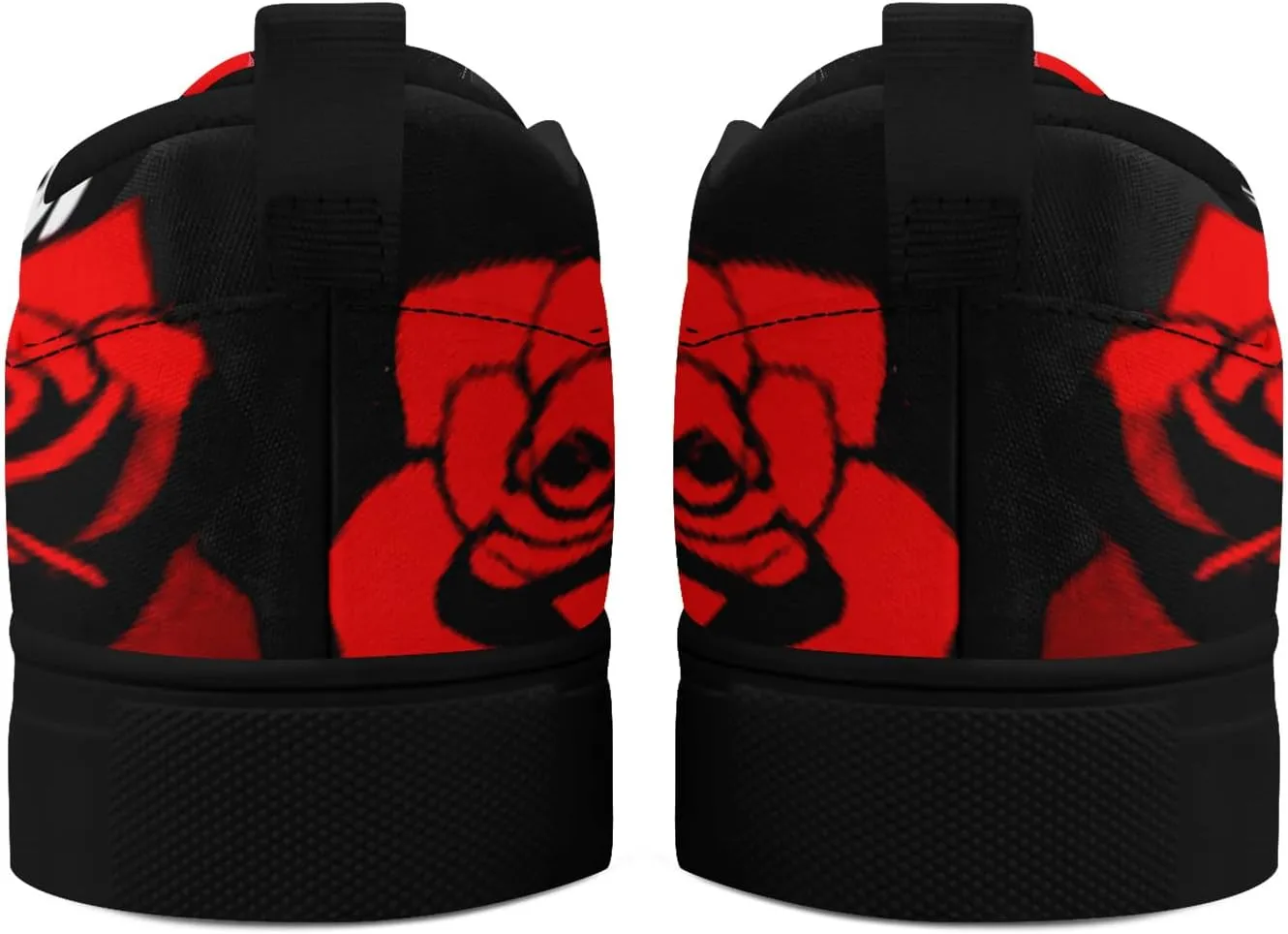 Women's Gothic Skull Canvas Slip-On Flat Shoes Men's Low top Dark Art Rose Stylish Sneakers Comfort Fashion Streetwear