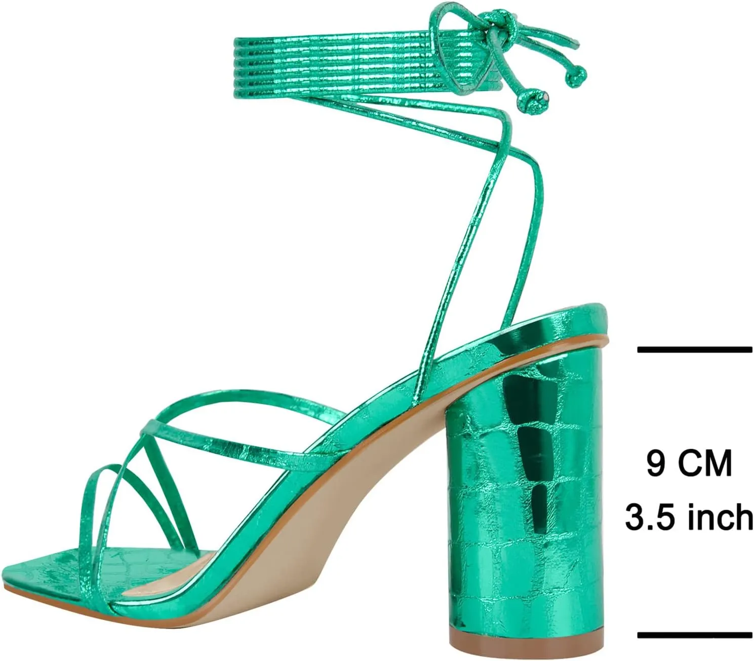 Women's Lace Up Chunky Low Block Heeled Gladiator Sandals