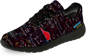 Women's Men's Math Print Running Shoes Comfort Tennis Gym Shoes Walking Sneakers Gifts for Him Her