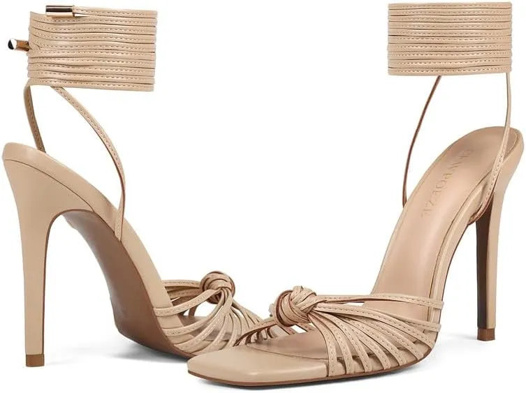 Women's Open Toe Lace up Strappy Heels