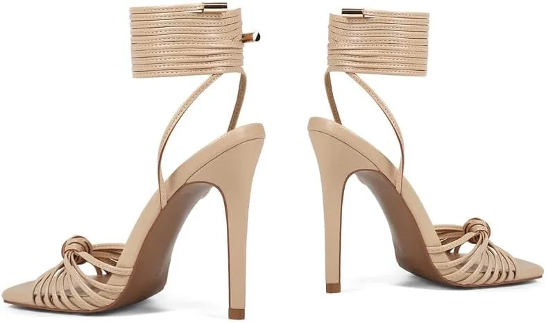 Women's Open Toe Lace up Strappy Heels