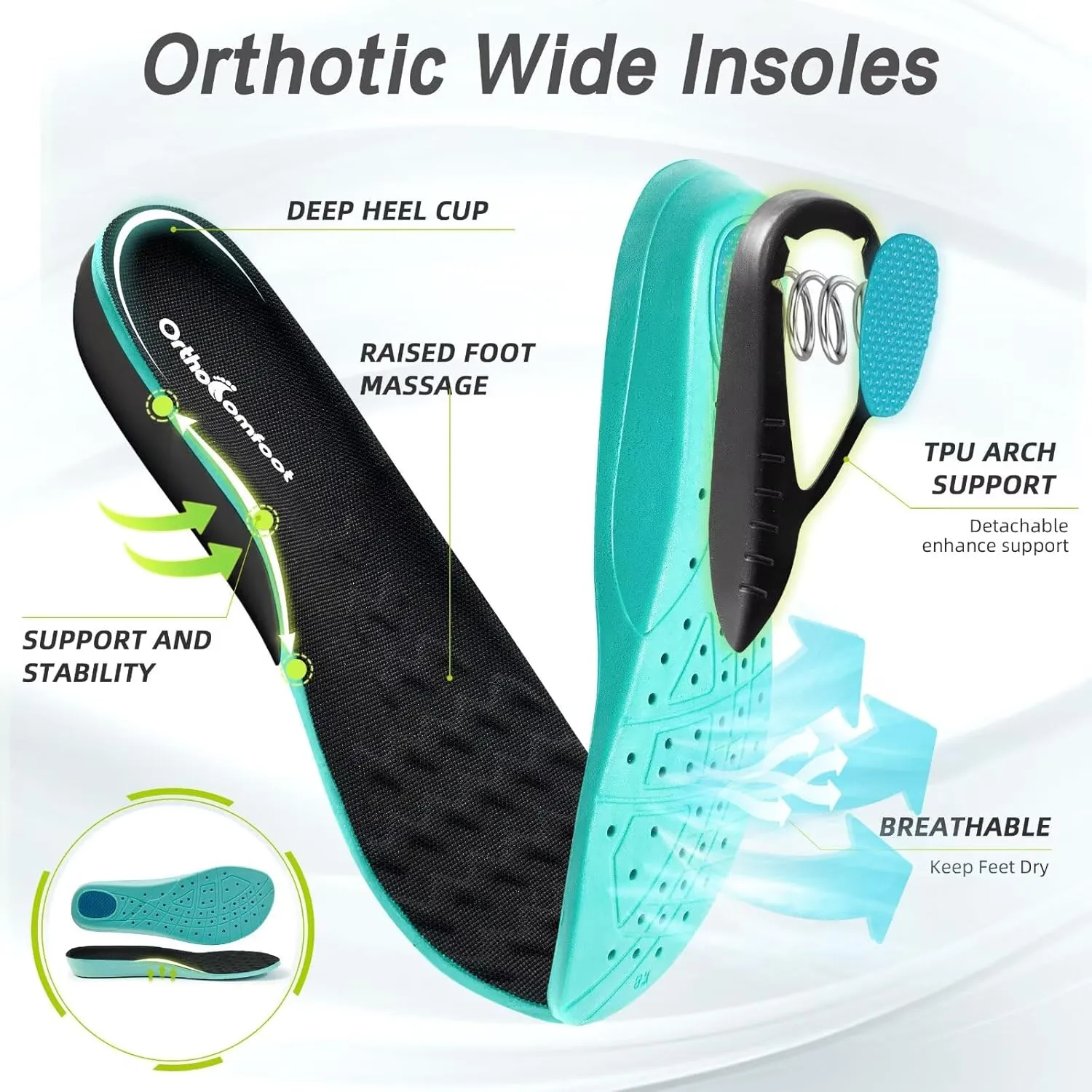 Women's Orthopedic Diabetic Wide Running Shoes: Comfortable Casual Arch Support Plantar Fasciitis Sports Sneakers, High Arch Orthotic Work Tennis Walking Shoes for Foot and Heel Pain Relief