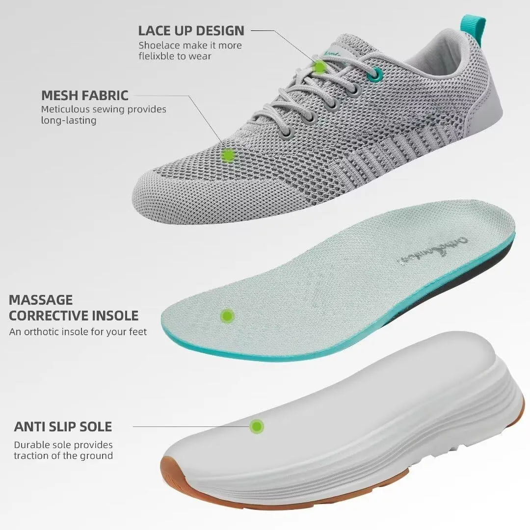 Women's Orthopedic Fashion Sneakers for Plantar Fasciitis: Flat Feet Supportive Cushioned Walking Shoes with Arch Support, Orthotic Soft Casual Sneakers for Ankle and Foot Pain Relief