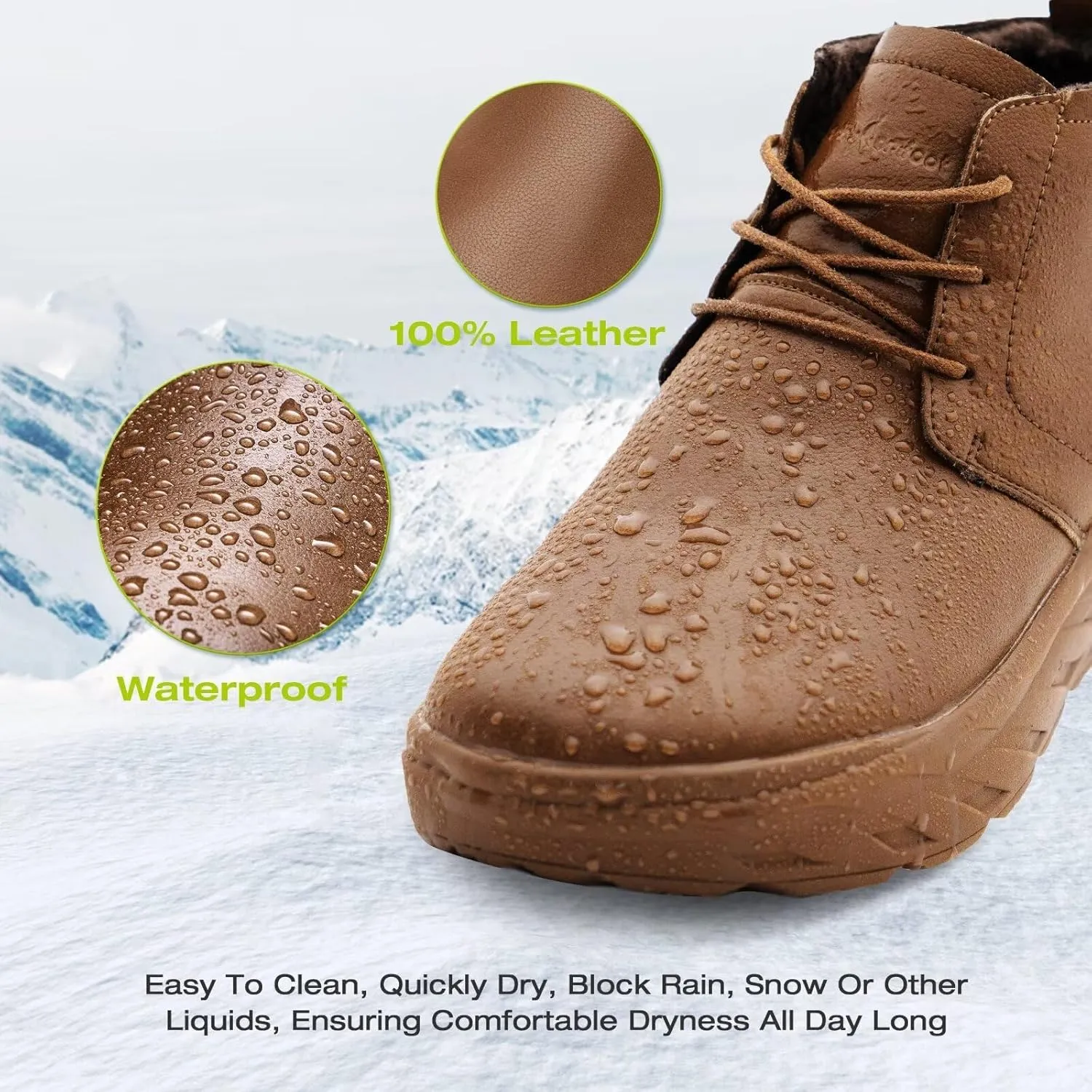 Women's Orthopedic Wide Leather Winter Ankle Boots: Comfortable Arch Support Walking Shoes for Diabetic and Orthotic, Casual Warm Plantar Fasciitis Dress Shoes for Foot and Heel Pain
