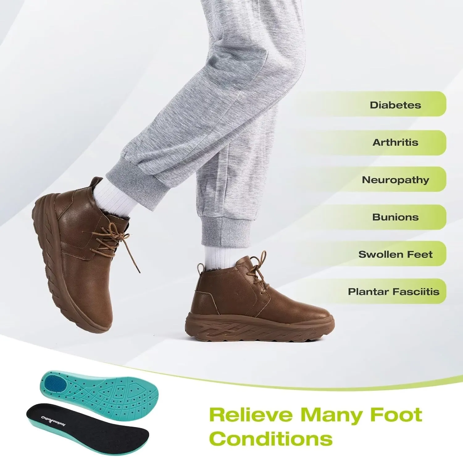 Women's Orthopedic Wide Leather Winter Ankle Boots: Comfortable Arch Support Walking Shoes for Diabetic and Orthotic, Casual Warm Plantar Fasciitis Dress Shoes for Foot and Heel Pain
