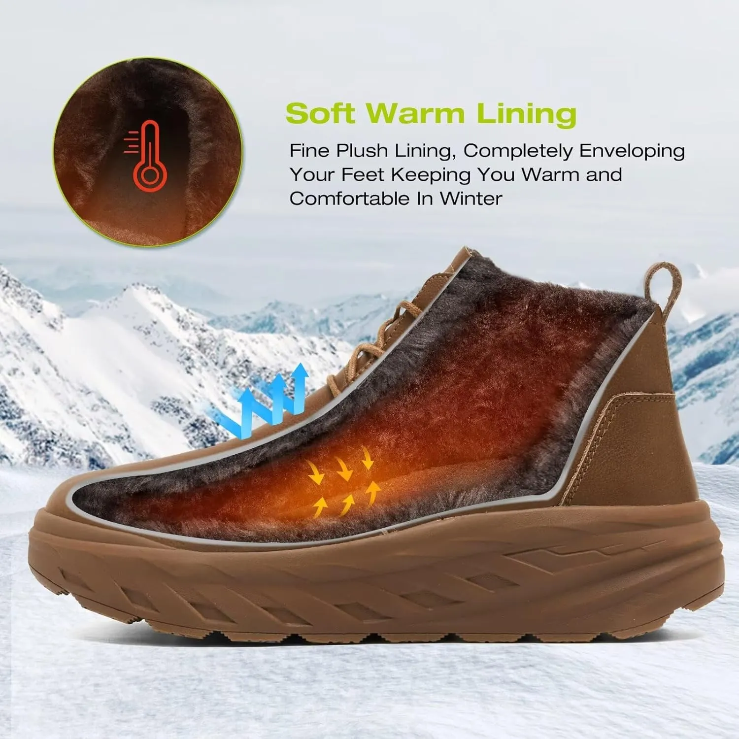 Women's Orthopedic Wide Leather Winter Ankle Boots: Comfortable Arch Support Walking Shoes for Diabetic and Orthotic, Casual Warm Plantar Fasciitis Dress Shoes for Foot and Heel Pain
