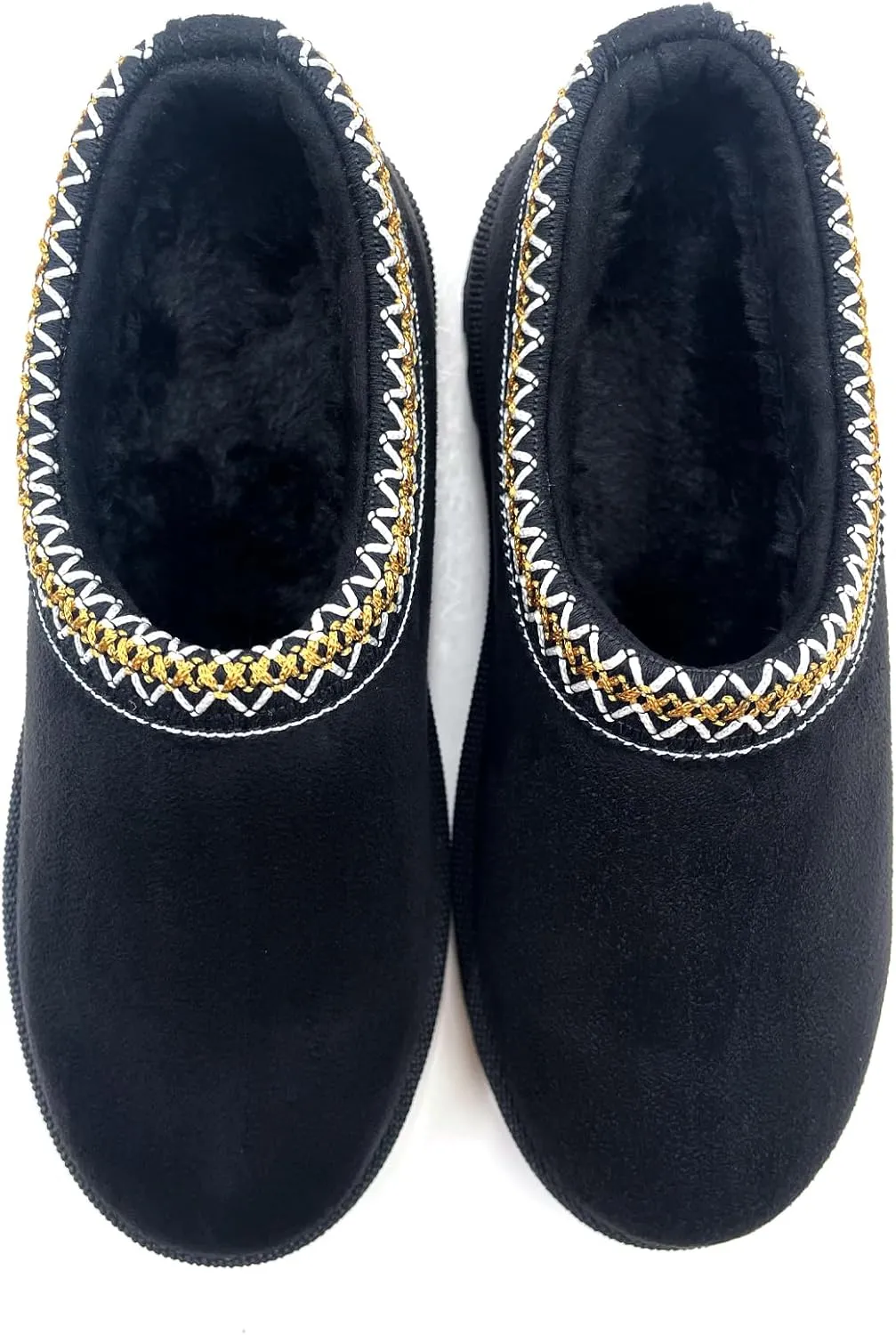 Women's platform slippers.Genuine Suede Fuzzy Cozy Mini Boots,Ideal for Indoor and Outdoor.Warm short ankle boots.The shoe size runs small,please order one size up.