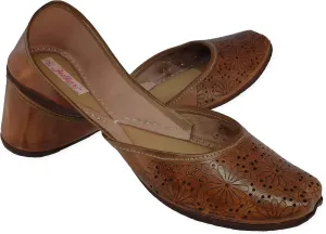 Women's Soft Leather Daily Casual Wear Jutis | Bite and Pinch Free Juti | Punjabi Jutti for Ladies | Flats Mojari Shoes | Phulkari Ethnic Flat for Girls |