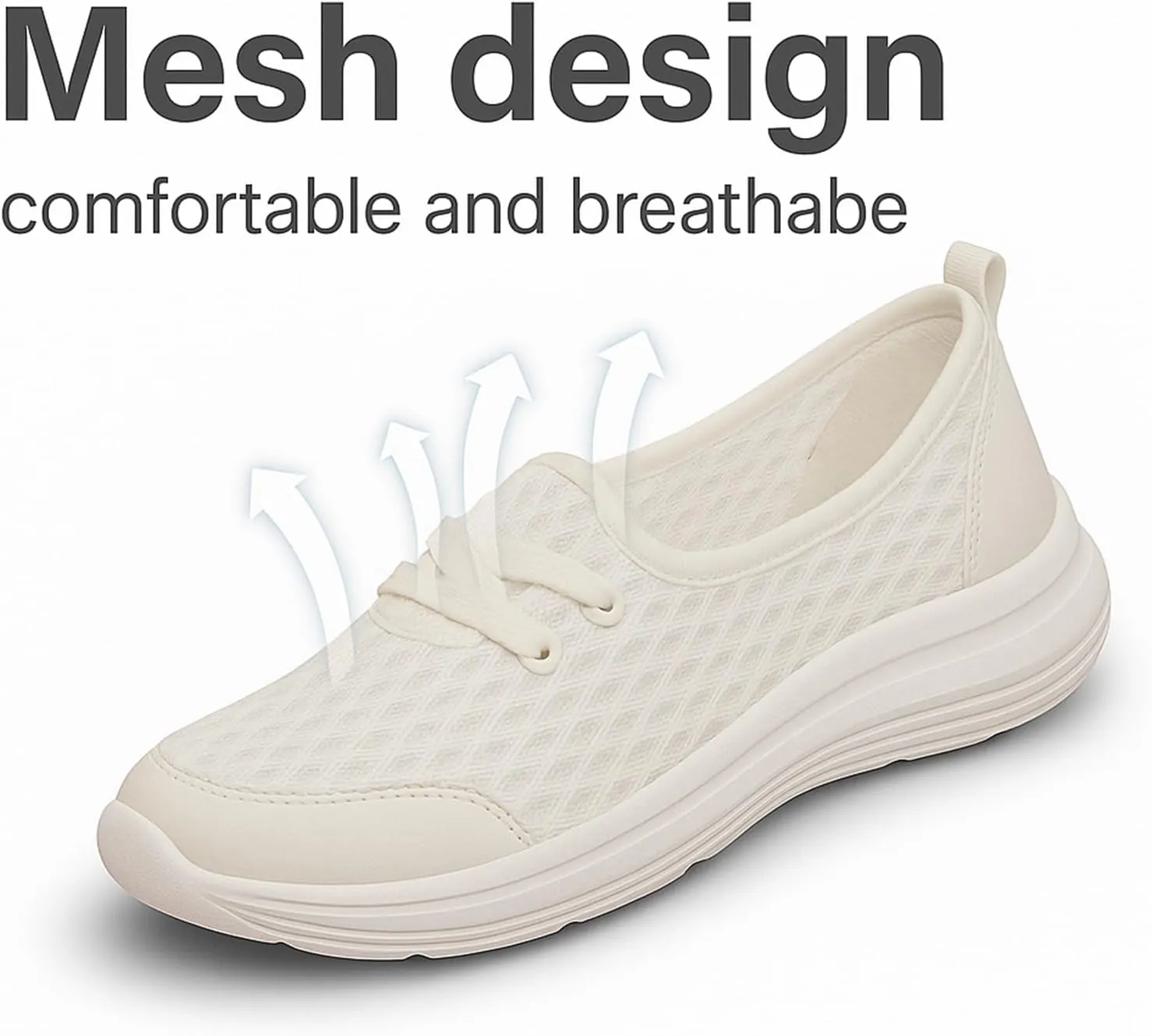 Women's Soft Sole Mesh Comfort Orthopedic Shoes, Azdealy Orthopedic Walking Sneakers Slip on Flats Arch Support