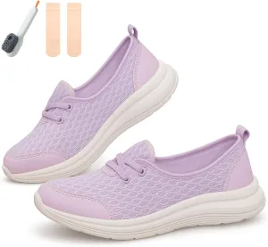 Women's Soft Sole Mesh Comfort Orthopedic Shoes, Azdealy Orthopedic Walking Sneakers Slip on Flats Arch Support