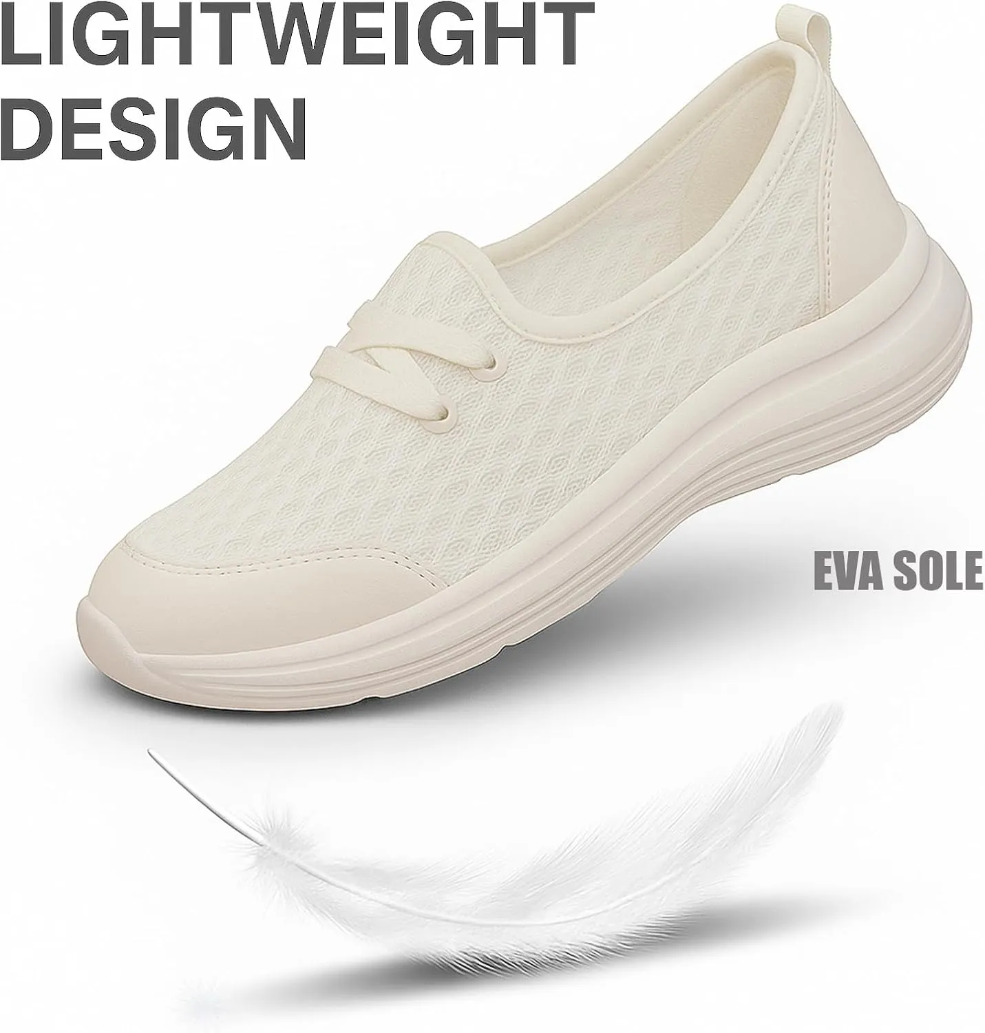 Women's Soft Sole Mesh Comfort Orthopedic Shoes, Azdealy Orthopedic Walking Sneakers Slip on Flats Arch Support