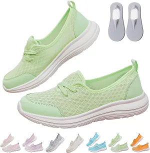 Women's Soft Sole Mesh Comfort Orthopedic Shoes, Lightweight Soft Solecomfortable Flat Arch Support Walking Shoes,Slip Ins Sneakers Ladies