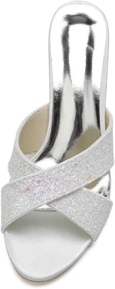 Women's Stylish Open-Heel Low Kitten Stilettos Sexy Dress Pumps & Sandals for Evening Parties, Proms & Dances