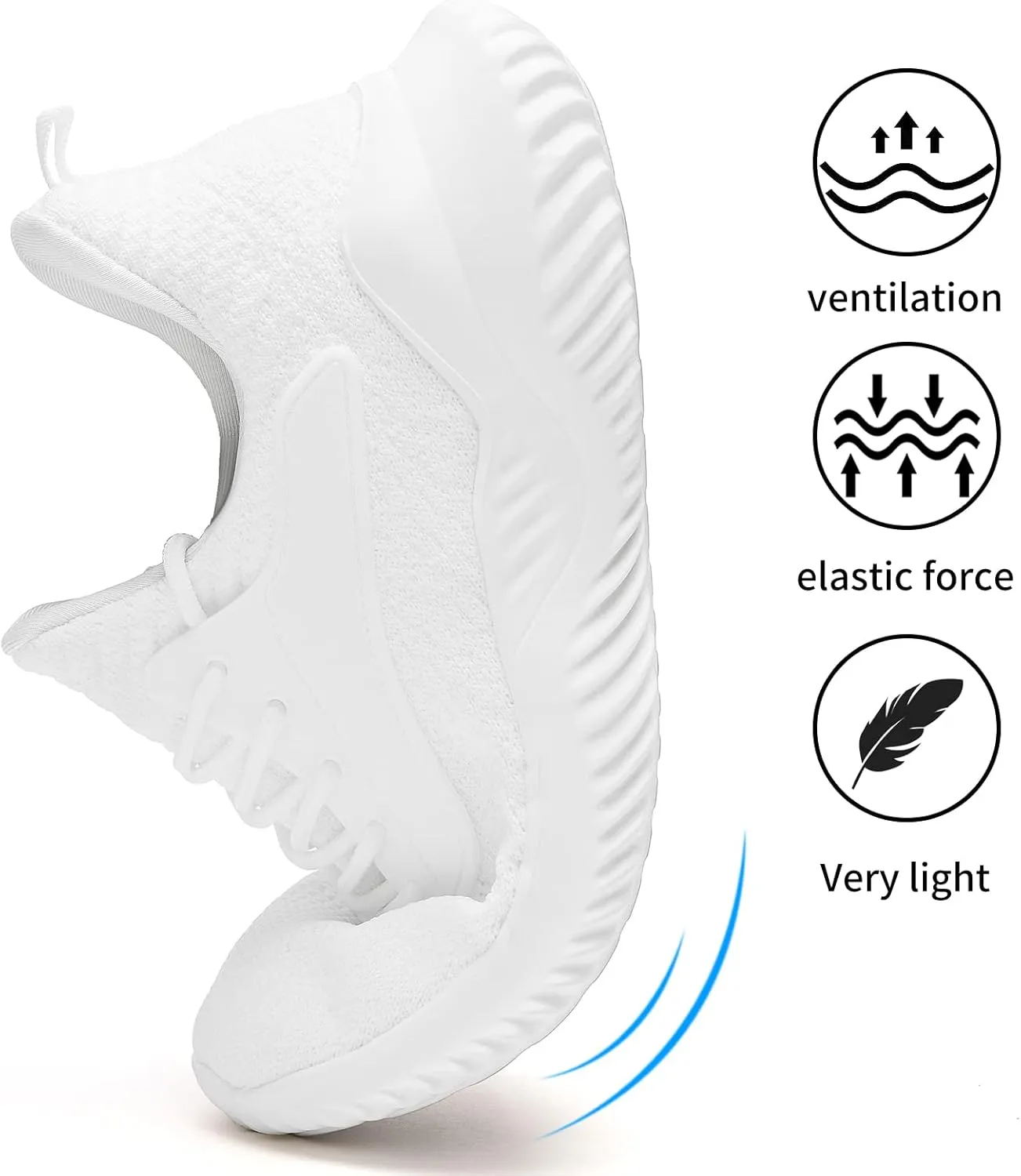 Womens Tennis Shoes Walking Sneakers - Memory Foam Running Slip On Gym Athletic Workout Nursing Comfort Work Shoe Lightweight