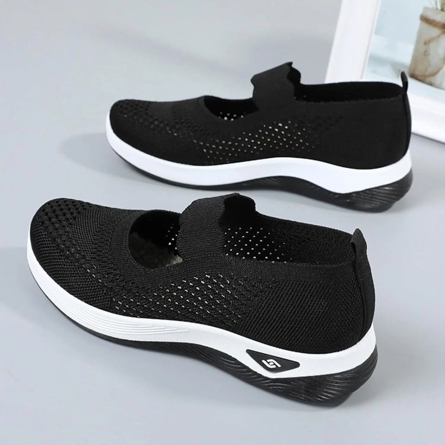 Womens Walking Shoes Lightweight Breathable Mesh Air Cushion Sneakers Casual Non-Slip Nurse Work Shoes Arch Support Comfortable