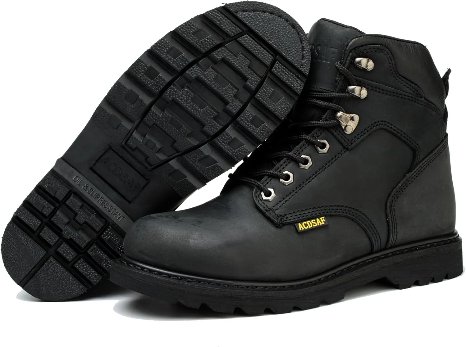 Work Boots for Men Waterproof Comfortable Anti-Fatigue Soft Toe Working Shoes Slip Resistant Construction Safety Work Boots