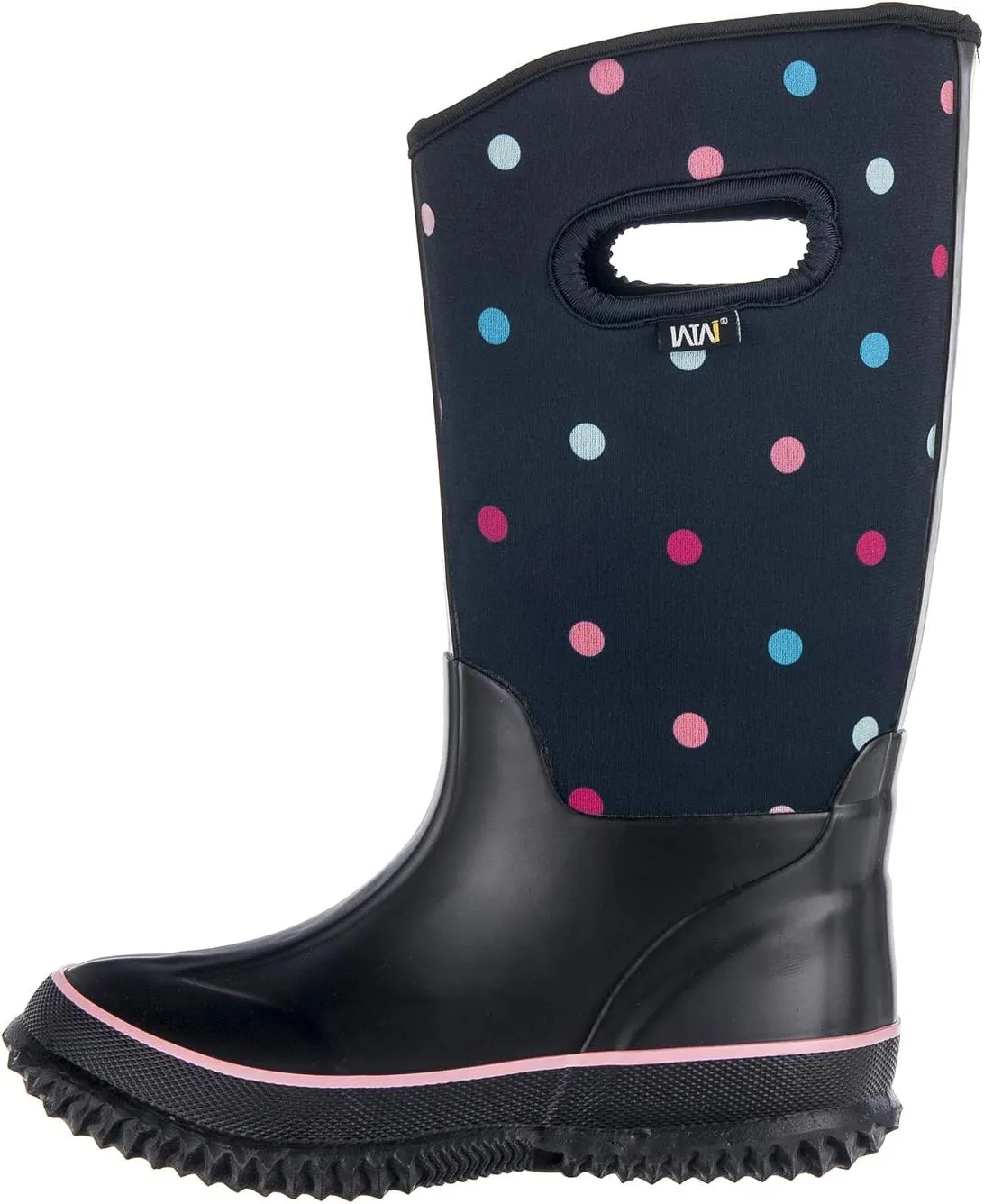 WTW Kids Rubber Rain Boots - Neoprene Insulated 100% Waterproof Mid Calf Mud Boots for Boys and Girls Winter Snow Boots