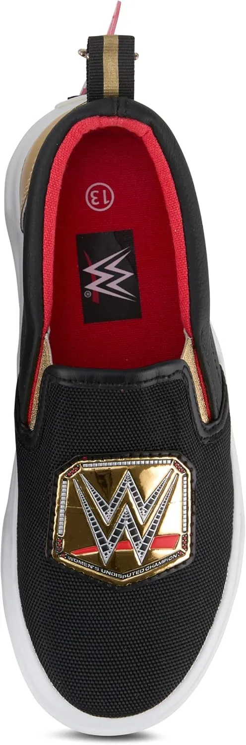 WWE Boys Championship Belt Sneakers - John Cena, Roman Reigns, Seth Rollins World Wrestling Champion Belt Slip On Shoes